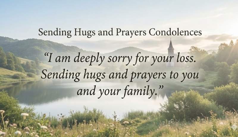 Sending Hugs and Prayers Condolences