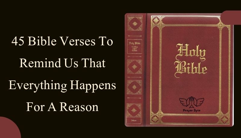 45 Bible Verses To Remind Us That Everything Happens For A Reason