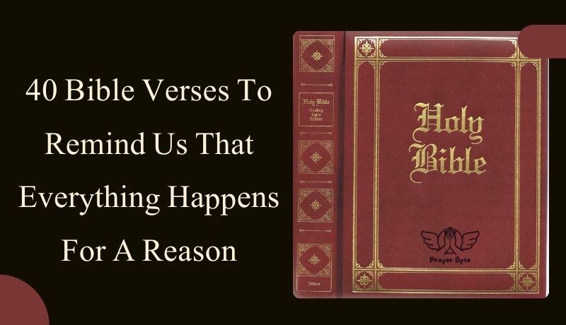 Bible Verses To Remind Us That Everything Happens For A Reason