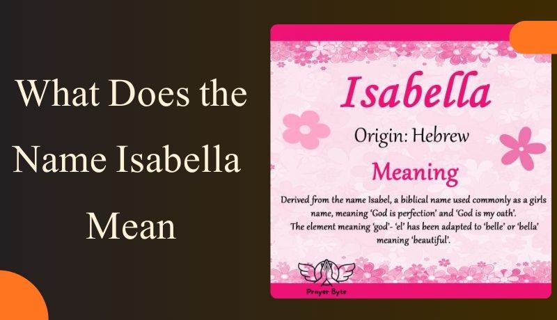 What Does the Name Isabella Mean